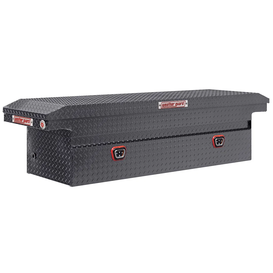 121-6-04 – WEATHERGUARD Tool Box, Crossover Low Profile Single Lid Powder Coated Gunmetal Gray Aluminum 20 Inch Lengt...